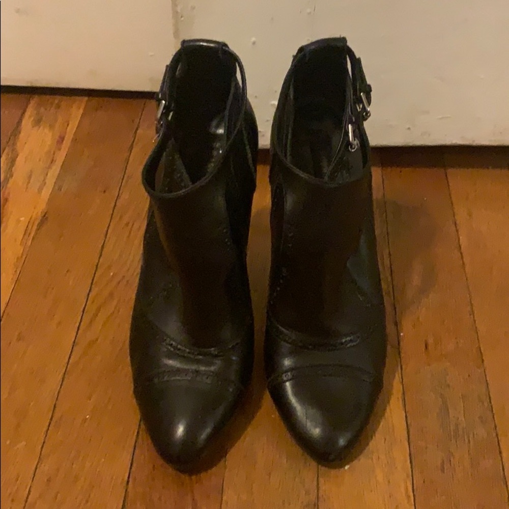 Ralph Lauren Collection black leather bootie
